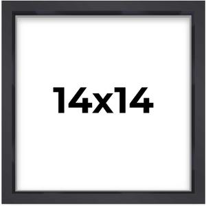 14x14 Shadow Box Black | 3/4" Depth of Usable Space | Solid Wood Pine | Includes UV Resistant Acrylic Plexiglass, Acid-Free Backing & Hanging Hardware | Made to Order in USA