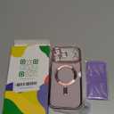 Meifigno Designed for iPhone 17 Pro Max Case 6.9", [Glitter Card & Wrist Strap] [Compatible with MagSafe] [1HD+1X Privacy Screen Protectors] Surround Raised Lens Protection 17 ProMax Case, Rose Gold