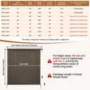 LUCKUP Outdoor Sunshade Roller Shades 8'Wx8'H (96" Wx96 H), Roll up Exterior Patio Shade Blinds Privacy Screen w/ 90% UV Protection Shade Cloth for Pergola Porch Gazebo Balcony, Mocha