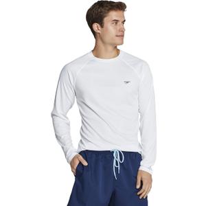 Speedo Men's Uv Swim Shirt Long Sleeve Fitness Rashguard, M