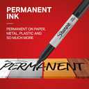 Sharpie Permanent Markers, Bulk Set, Fine Tip Markers, For Plastic, Metal, Wood, And More, Black, 36 Count