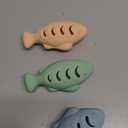 Fish Shape Cat Toys, 3 Pcs Food-Grade Silicone Kicker for Indoor Cats, Could Be Filled with Catnip or Cat Food, Interactive Toys for Kittens and Adult Cats