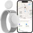 GPS Tracker for Kids, Teen, Special Needs, Elderly, Real-Time GPS Tracker Works with Find My (iOS Only) APP, Mini Hidden Tracker for Kids for iOS, Waterproof Tracking Device for Kids, No Monthly Fee (Black)