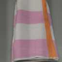 Cotton Oversized Beach Towel - Large 70 x 35 Inch Pool Towel, Rose Red Striped Quick Dry Swimming Cabana Towel