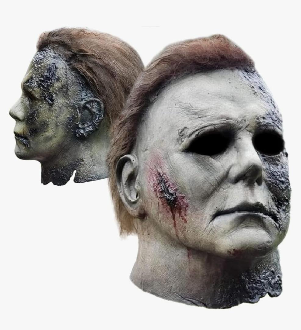GTETKDE Halloween Michael Myers Mask 2024 Halloween Horror Cosplay Costume Scar Mask
