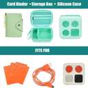 YouKnow Hard Case and Silicone Cover for Yoto Mini Player, Kids Audio Music Accessory with Card Case Holder for up to 10 Cards (Green)