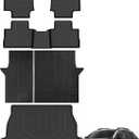 AUXKO All Weather Floor Mats Cargo Mat Backrest Mat Fits for Toyota Rav4 Gas and Hybrid 2019-2024 2025 TPE Liner for Toyota Rav4 Gas and Hybrid Accessoires Odorless Anti-Slip Black