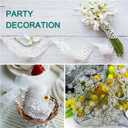 MECCANIXITY 6.3 Inch Wide 5 Yard Lace Ribbon Floral Pattern Pink Lace Trim Ribbon for DIY Crafts, Gift Wrapping Bouquets, Wedding Decor, and Sewing Making