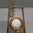 DAKORIE for Samsung Galaxy S25 FE Case Glitter with Mirror Shockproof Heavy Duty S25 FE Protective Cover for Galaxy S25 FE 5G 2025 - Gold