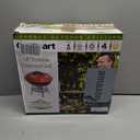 Cuisinart 14" Portable Charcoal Grill, Tabletop Outdoor Small Grill with Locking Lid and Dual Vents, Chrome Plated Travel Size BBQ Perfect for Camping, Tailgates, Cookouts, Red