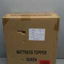 WhatsBedding Memory Foam Mattress Topper Queen Size, with 3D Bubble Mattress Pad Cover, Comfy Quilted 100% Cotton Layer for Back Pain, White,60"x80"