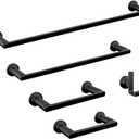 Delta Towel Rack | 18 Inch Matte Black Towel Bar for Bathroom, Kitchen | Tetra Accessories