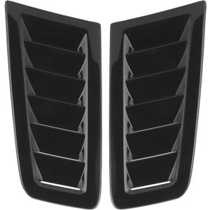 Bediffer 2Pcs Universal Bonnet Air Vents Engine Hood, Air Intake Cover, Car Exterior Parts for Focus RS MK2 (Glossy Black)