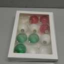 Hollowfly 9 Pcs Rustic Farmhouse Christmas Glass Ball Ornaments 2.36" Neutral Ribbed Glass Ball Ornaments for Christmas Tree Farmhouse Textured Baubles Decorations Xmas Tree Hanging Decor(Sphere)