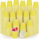 Turbo Bee 600Pack 3oz Small Paper Cups,Disposable Yellow Bathroom Cups for Party, Picnic,Travel and Event