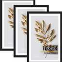 16x24 Picture Frame Black 3 Pcs set can Display on the Wall