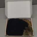 REECHO Warm Knitted Beanie Hat with 12" Beach Wavy Synthetic Hairpiece - Black Beanie, Light Brown with Highlights Hair