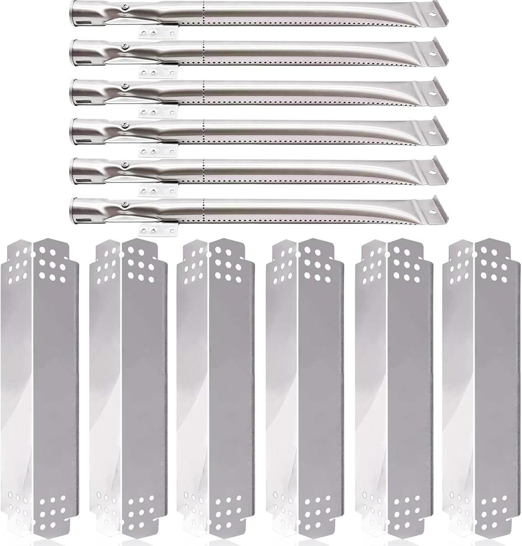 Grill Replacement Parts for Nexgrill 6 Burner 720-0898, 720-0898A, Nexgrill 5 Burner 720-0888, 720-0888N, Nexgrill 4 Burner 720-0830H, 720-0783E, 720-0830A. Grill Heat Plates Shield Tent, Burner Tubes