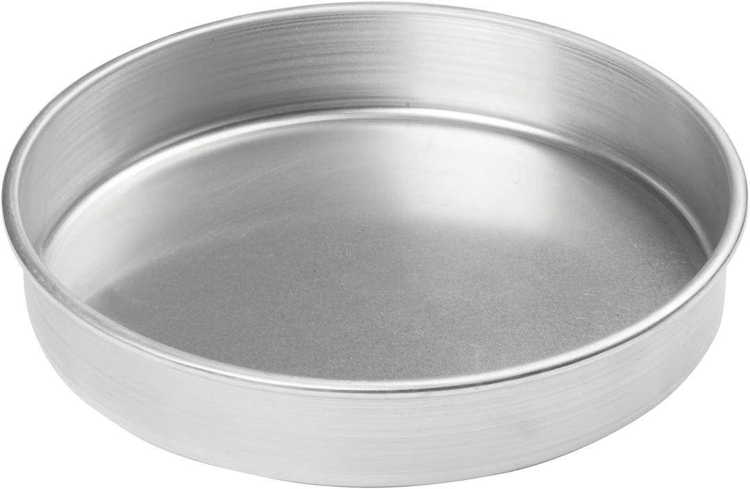 Winco Heavy-Duty Round Aluminum Layer Cake Pan, 10" x 2"