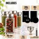 Deco haus Glass Spice Jars with Lids 36x4oz - Spice Containers +280 Labels, 36 Set
