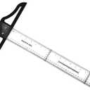 Pacific Arc 24 Inch T Square, Traditional Acrylic Graduated in Inch and Metric, Detachable Head