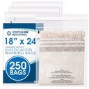 Spartan Industrial - 18" X 24" (250 Count) Self Seal Clear Poly Bags with Suffocation Warning for Packaging, Shipping & FBA - Permanent Adhesive