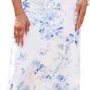 KUTUMAI Women Off Shoulder Summer Floral Maxi Long Wedding Guest Dress (White, XS)