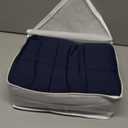 Mr. Sandman Weighted Blanket 7LBS 41 x 60 Inches, Minky Dots Heavy Blanket with Glass Beads, Soft and Cooling for School and Home, Navy Blue