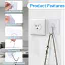 3 x Heavy Duty Adhesive Hooks for Hanging, Waterproof Bathroom Towel Hooks, Stainless Steel Wall Mount & Door Hooks, Clear Sticky Hooks for Coats, Towels, Bags, No Drilling (10PC)