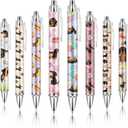 Ireer 8 Pcs Ballpoint Pens for Women 1.00 mm Cute Black Ink Fancy Pens Fine Point Smooth Writing for Students Classroom Office Supplies(Dachshund)