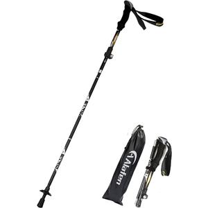 Aluminum Collapsible Ultralight Travel Trekking Hiking Pole for Men and Women (Fits 5'3" - 6'2"), 2 pcs