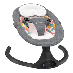 LAREX Baby Swings Electric Baby Swing Bluetooth Infant Swing Portable Rocker with 5 Speeds, 1 Seat Position, Remote Control, Dark Grey (Dark Gray)