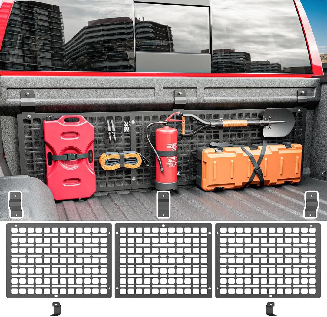 SZYANG Front Bed Molle Panel Compatible with 19-25 Silverado GMC Sierra Truck Panel System Replacement for 2019-2025 Chevy Silverado Accessories