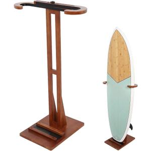 Surfboard Stand Racks, Sturdy Surfboard Racks Standing with Floor-Standing Design,Stand Shortboard and Longboard Organizer, Beech Wood, 1PCS