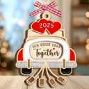3 x Wedding Gifts 2025, Double Layers Wooden First Christmas Married Ornament, Wedding Gift for Couples, Unique Bridal Shower Bride Gift for Newlywed