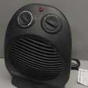 Comfort Zone Oscillating Space Heater with Adjustable Thermostat, Desktop, Fan-Forced, Portable, Overheat Sensor, Tip-Over Switch, Stay-Cool Housing, Ideal for Home, Bedroom, Office, 1,500W, CZ50BK