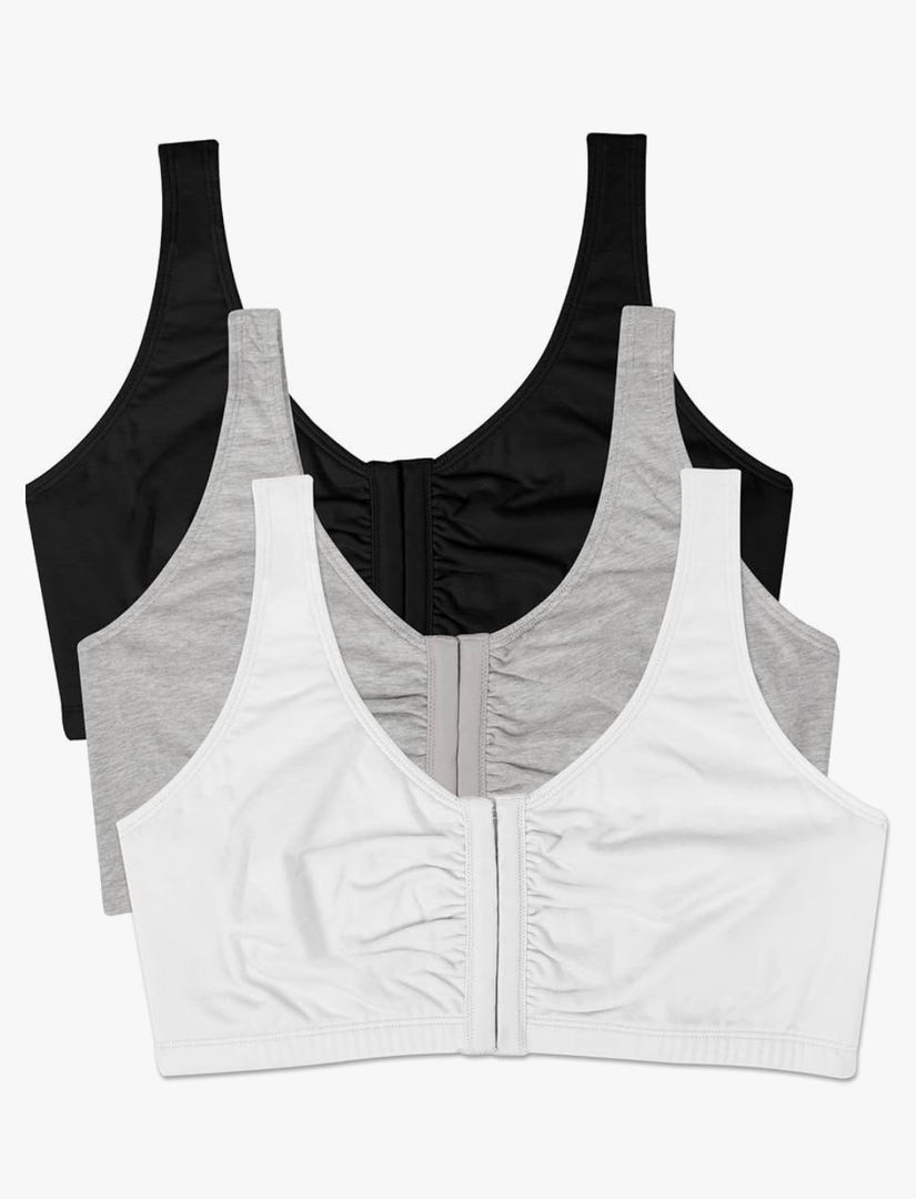 Fruit of the Loom Women's Multi-Pack Front Closure Cotton Bra Size 36