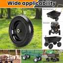 13" Flat Free Wheels Replacement for GOR Garden Cart Tires, 4.00-6 Solid Tires with 5/8"Bearings, 13" No Flat Wheels for GOR Garden Carts/Hand Trucks/Garden Carts