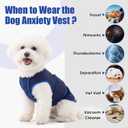 IDOMIK Dog Anxiety Vest, Adjustable Thunder Jacket for Dogs Anxiety Relief, Soft Dog Calming Shirt for Thunderstorms, Fireworks, Vet Visit & Separation - Suitable for Dogs, Blue, Small