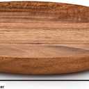 Samhita Acacia Wood Round Wood Plates Set of 4, Easy Cleaning & Lightweight for Dishes Snack, Dessert.(7" x 7" x 1")