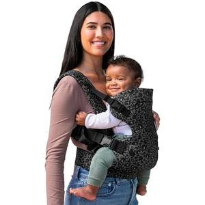 Infantino Flip Advanced 4-in-1 Baby Carrier - Ergonomic, Convertible, Face-in and Face-Out Front and Back Baby Carrier for Newborn to Toddler 8-32 lbs, Black & Gray Leopard