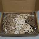 24 Pcs Neutral Valentine's Day Heart Rattan Ornaments 2.75 Inch Valentine Wicker Rattan Heart DIY Farmhouse Vase Bowl Fillers for Valentines Wedding Xmas Tree Ornament Baby Shower Party Decor