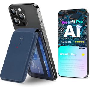 AI Voice Recorder - AI Note Taking Recording Device, Phone Wallet Card Holder Design, Transcribe & Summarize, APP Control Audio Recorder, Supports 137 Languages, for Lectures, Meetings, Calls (Blue)
