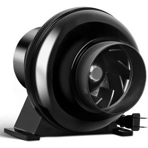 iPower 4 Inch 195 CFM Inline Duct Fan HVAC Exhaust Blower Air Circulation Vent for Hydroponics Grow Tents/Basements/Kitchens Ventilation, New