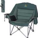 Nice C Camping Chairs, Oversized XL Padded Camping Chair, Outdoor Chair, Camp Chair, Lounge Chair, Wide&Thick, Heavy Duty 400lb, Carry Bag, Cupholder & Cooler (One Green)
