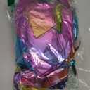 12PCS 70s Disco Party Decorations: 8 4D Metallic Mirror Foil Balloons & 4 Explosion Foil Cone Balloons (Rainbow)