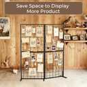 Foldable Desktop Grid Wall Panels, Display Rack for Vendor Booths