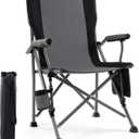 Camping Chair for Adults,Portable Folding Lawn Chair for Outside,Heavy Duty Camping Chair Support up to 330lbs,Collapsible Outdoor Chair with Cup Holder(Grey)