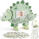 Kosiz 65 Pcs Dinosaur Baby Shower Guest Book Alternative for 60 Guests