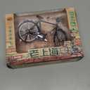 JIALINXIA Miniature Alloy Bicycle Collections Bookshelf Decor, Metal Art Home Accessories, Desk Accessories Toy Finger Bike for Collections Home Living Room Bar Coffee Ornaments (Black)